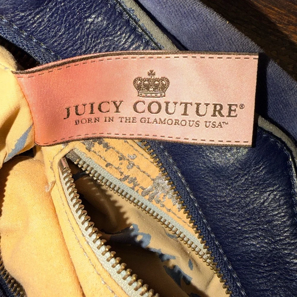 Vintage Blue Juicy Couture Purse Satchel Bag Handbag Y2K Velour - Live For Juicy
